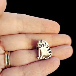 Danforth Pewter Tiny Barn Cat Scatter Lapel Tac Pin